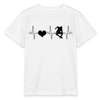 Skating Skating Heartbeat - Stanley/Stella MINI CREATOR Kids’ T-Shirt - white - Front - Maike (125cm)