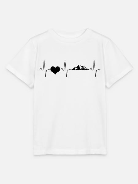 Berg Berge Herzschlag - Stanley/Stella Kinder T-Shirt MINI CREATOR - Weiß