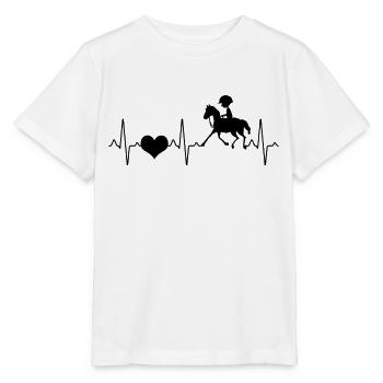 Equestrian Sports Heartbeat - Stanley/Stella MINI CREATOR Kids’ T-Shirt - white - Front - Maike (125cm)