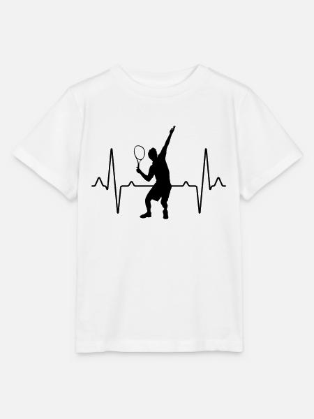Tennis Herzschlag - Stanley/Stella Kinder T-Shirt MINI CREATOR - Weiß
