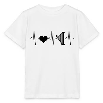 Instrument de harpe - T-shirt bio MINI CREATOR Stanley/Stella Enfant - blanc - Devant - Maike (125cm)