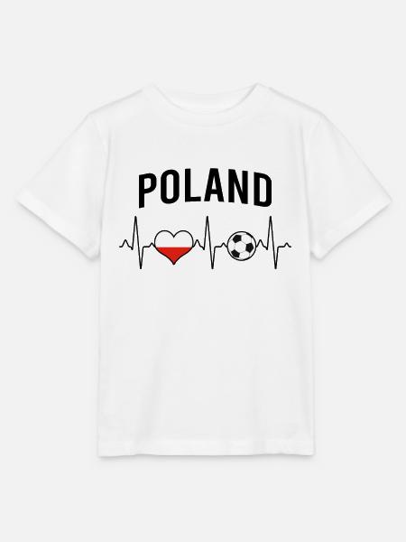 Polen Fußball Herzschlag - Stanley/Stella Kinder T-Shirt MINI CREATOR  - Weiß