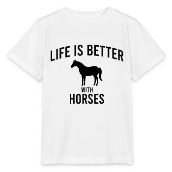Horse Horse Saying - Stanley/Stella MINI CREATOR Kids’ T-Shirt - white - Front - Maike (125cm)
