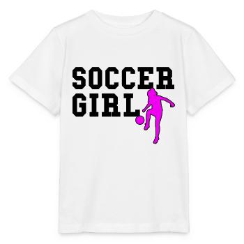 soccer girl - Stanley/Stella MINI CREATOR Kids’ T-Shirt - white - Front - Maike (125cm)