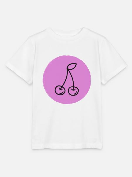 Kirsche - Stanley/Stella Kinder T-Shirt MINI CREATOR  - Weiß