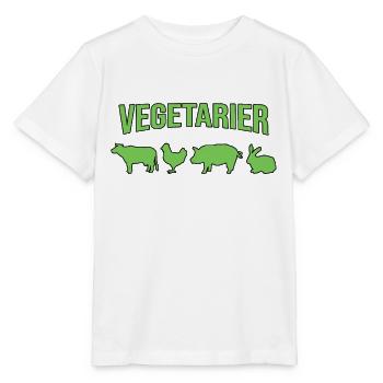 Vegetarier - Stanley/Stella Kinder T-Shirt MINI CREATOR  - Weiß - Vorne - Maike (125cm)