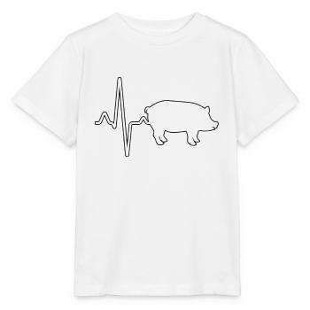 Battement de cœur de cochon - T-shirt bio MINI CREATOR Stanley/Stella Enfant - blanc - Devant - Maike (125cm)