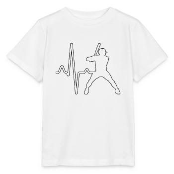 Battement de cœur de baseball - T-shirt bio MINI CREATOR Stanley/Stella Enfant - blanc - Devant - Maike (125cm)