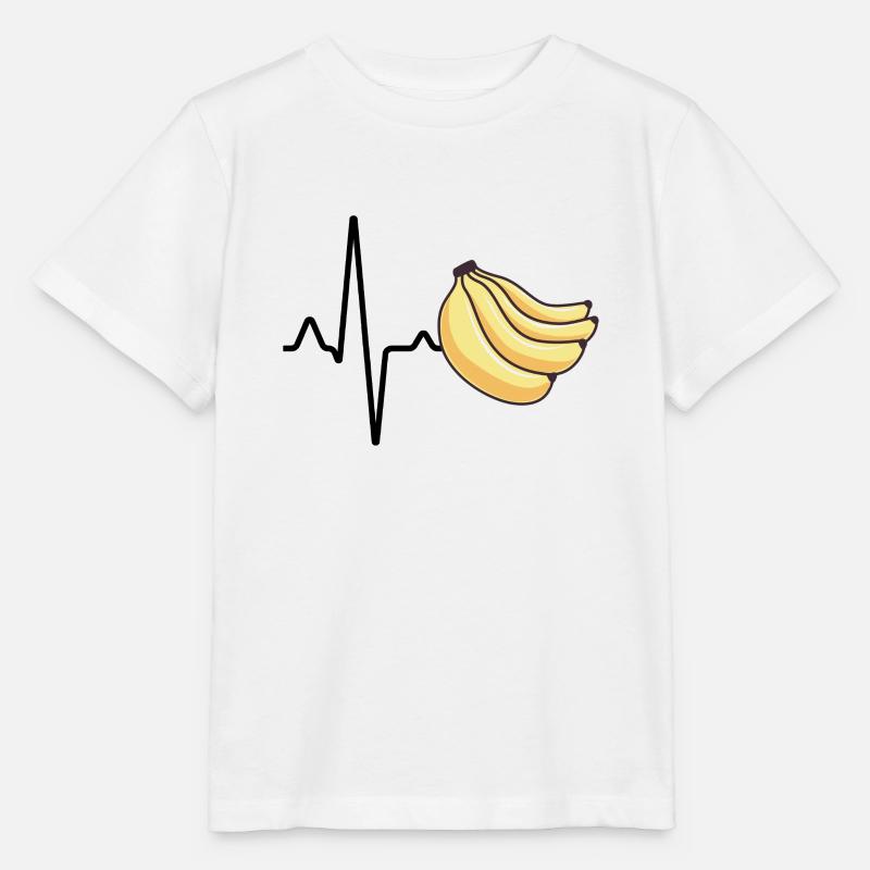 Banane Herzschlag - Stanley/Stella Kinder T-Shirt MINI CREATOR  - Weiß
