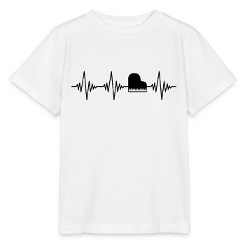Piano Piano Heartbeat - Stanley/Stella MINI CREATOR Kids’ T-Shirt - white - Front - Maike (125cm)