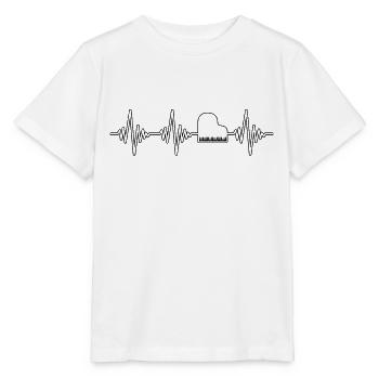Piano Piano Heartbeat - Stanley/Stella MINI CREATOR Kids’ T-Shirt - white - Front - Maike (125cm)
