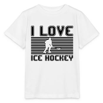 I love ice hockey - Stanley/Stella Kinder T-Shirt MINI CREATOR  - Weiß - Vorne - Maike (125cm)