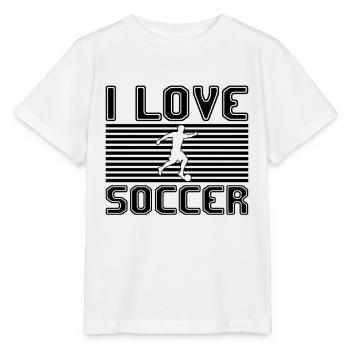J’adore le football - T-shirt bio MINI CREATOR Stanley/Stella Enfant - blanc - Devant - Maike (125cm)