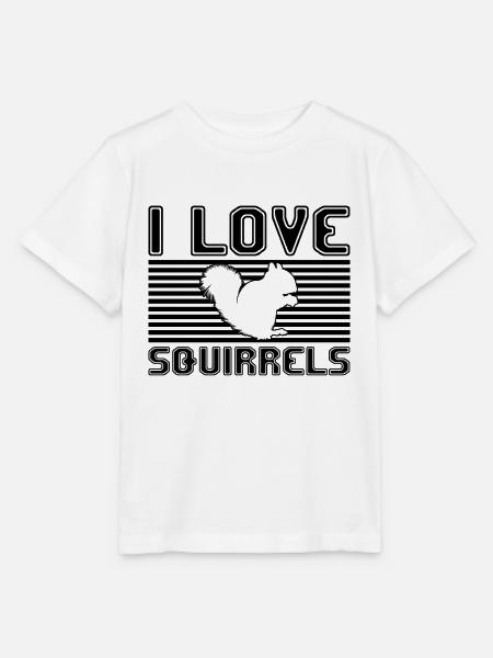 I love squirrels - Stanley/Stella Kinder T-Shirt MINI CREATOR - Weiß