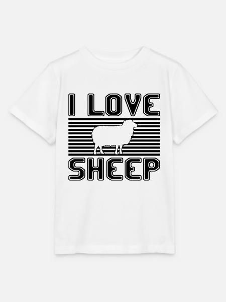 I love sheep - Stanley/Stella Kinder T-Shirt MINI CREATOR - Weiß
