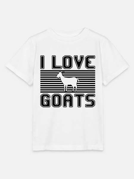 I love goats - Stanley/Stella Kinder T-Shirt MINI CREATOR - Weiß