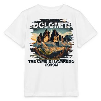 Dolomites de Tre Cime Lavaredo Dolomites des Trois Pics - T-shirt bio MINI CREATOR Stanley/Stella Enfant - blanc - Devant - Maike (125cm)