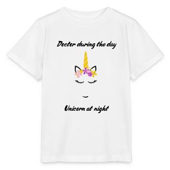 Docteur Unicorn - T-shirt bio MINI CREATOR Stanley/Stella Enfant - blanc - Devant - Maike (125cm)