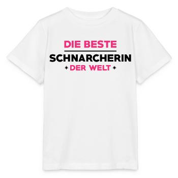 Schnarcher Schnarcherin Schnarchen Schlaf Humor - Stanley/Stella Kinder T-Shirt MINI CREATOR  - Weiß - Vorne - Maike (125cm)