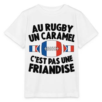 Au Rugby Un Caramel C'est Pas Une Friandise - T-shirt bio MINI CREATOR Stanley/Stella Enfant - blanc - Devant - Maike (125cm)
