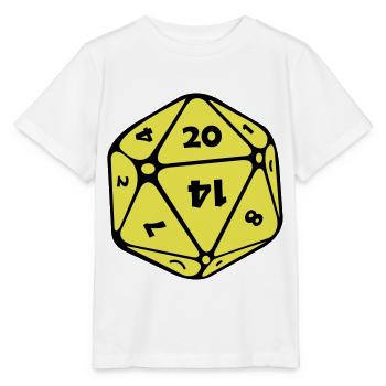 dés 12 pages - T-shirt bio MINI CREATOR Stanley/Stella Enfant - blanc - Devant - Maike (125cm)