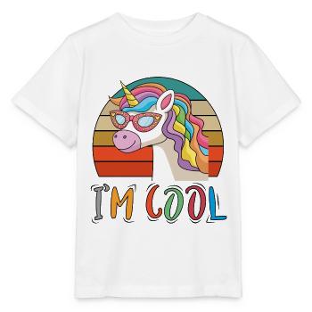 Baby Kind Sprüche Cool Einhorn Unicorn Retro - Stanley/Stella Kinder T-Shirt MINI CREATOR  - Weiß - Vorne - Maike (125cm)