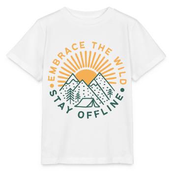 Embrace The Wild Stay Offline - Stanley/Stella MINI CREATOR Kids’ T-Shirt - white - Front - Maike (125cm)
