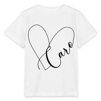 Caro Name Herzlinie - Stanley/Stella Kinder T-Shirt MINI CREATOR  - Weiß - Vorne - Maike (125cm)