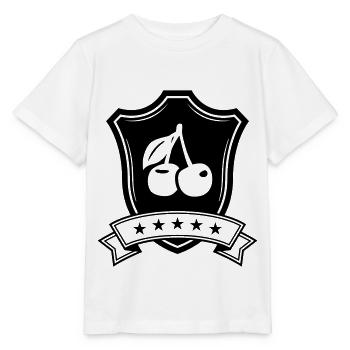 Kirschen schild - Stanley/Stella Kinder T-Shirt MINI CREATOR  - Weiß - Vorne - Maike (125cm)