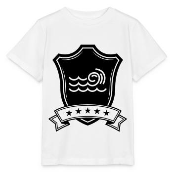 Armoiries Wave - T-shirt bio MINI CREATOR Stanley/Stella Enfant - blanc - Devant - Maike (125cm)