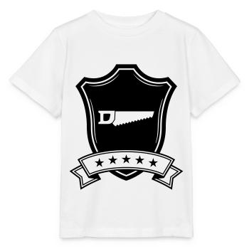 Armoiries de l’icône de scie - T-shirt bio MINI CREATOR Stanley/Stella Enfant - blanc - Devant - Maike (125cm)