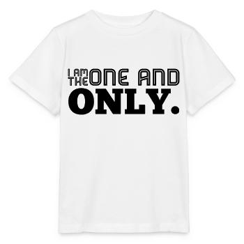 JE SUIS LE SEUL ET UNIQUE. Chemise f. Confiance en soi. V1 - T-shirt bio MINI CREATOR Stanley/Stella Enfant - blanc - Devant - Maike (125cm)