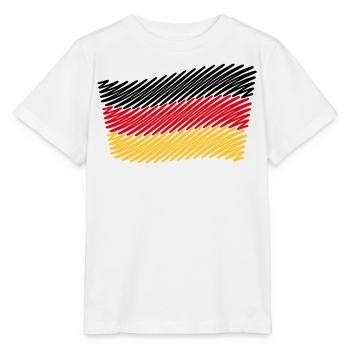 Drapeau allemand / drapeau fédéral (croquis) - T-shirt bio MINI CREATOR Stanley/Stella Enfant - blanc - Devant - Maike (125cm)