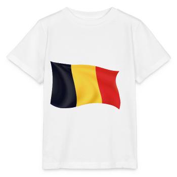 Belgique drapeau patriote cadeau État d'origine EURO - T-shirt bio MINI CREATOR Stanley/Stella Enfant - blanc - Devant - Maike (125cm)