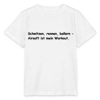 Schwitzen Rennen Airsoft - Stanley/Stella Kinder T-Shirt MINI CREATOR  - Weiß - Vorne - Maike (125cm)