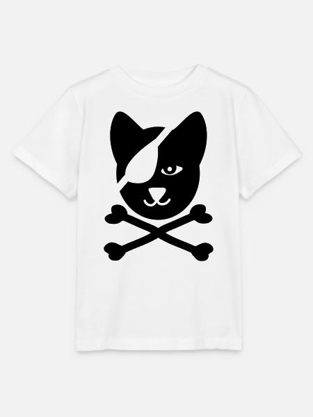 katze pirat seefahrt - Stanley/Stella Kinder T-Shirt MINI CREATOR - Weiß