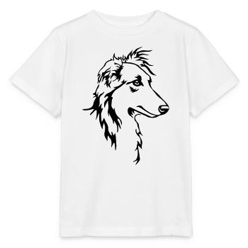 Long hair whippet head - Stanley/Stella MINI CREATOR Kids’ T-Shirt - white - Front - Maike (125cm)