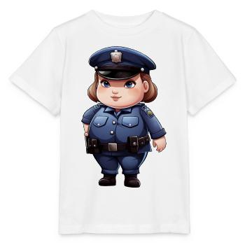 Dicke Polizistin - Stanley/Stella Kinder T-Shirt MINI CREATOR  - Weiß - Vorne - Maike (125cm)