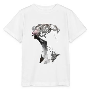 Staffordshire Bullterrier - Stanley/Stella Kinder T-Shirt MINI CREATOR  - Weiß - Vorne - Maike (125cm)