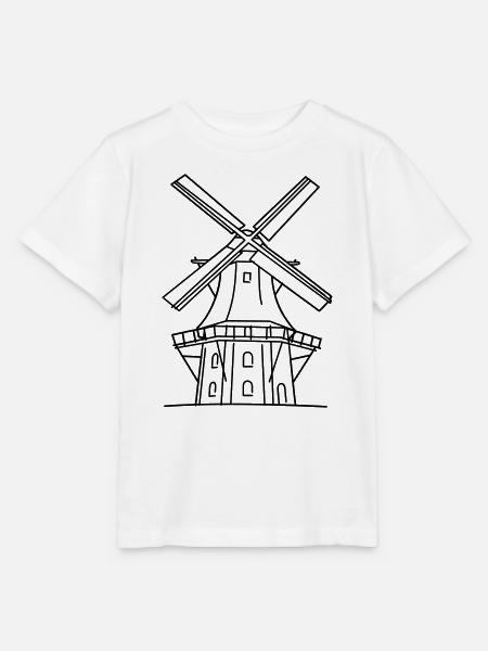 Windmühle - Stanley/Stella Kinder T-Shirt MINI CREATOR  - Weiß