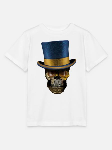 Victoria Skull mit Zylinder - Stanley/Stella Kinder T-Shirt MINI CREATOR - Weiß