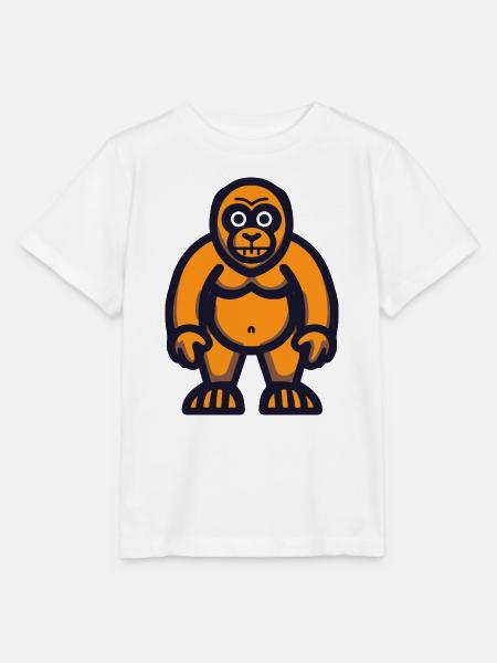 Gorilla Halloween Zombie - Stanley/Stella Kinder T-Shirt MINI CREATOR - Weiß