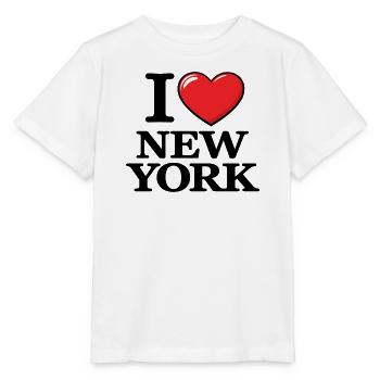 I Love New York USA – Message urbain - T-shirt bio MINI CREATOR Stanley/Stella Enfant - blanc - Devant - Maike (125cm)