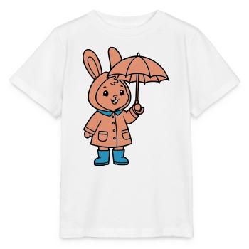 Cute Bunny Raincoat Umbrella - Stanley/Stella MINI CREATOR Kids’ T-Shirt - white - Front - Maike (125cm)
