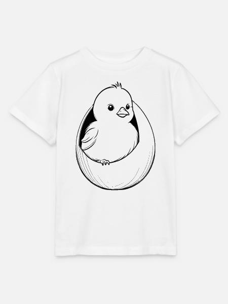 Vogelwachtel im Ei - Stanley/Stella Kinder T-Shirt MINI CREATOR  - Weiß