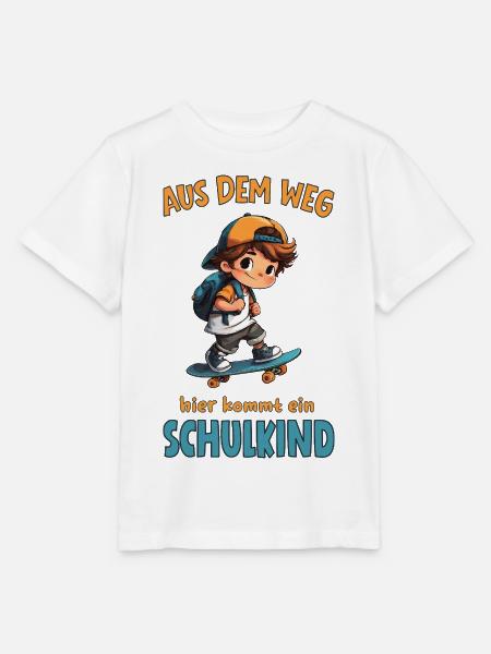Aus dem Weg Schulkind Skateboard Junge - Stanley/Stella Kinder T-Shirt MINI CREATOR - Weiß