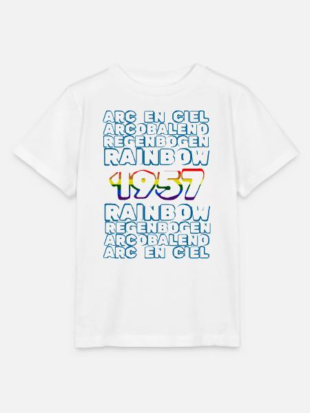 Regenbogen 1957 - Stanley/Stella Kinder T-Shirt MINI CREATOR - Weiß