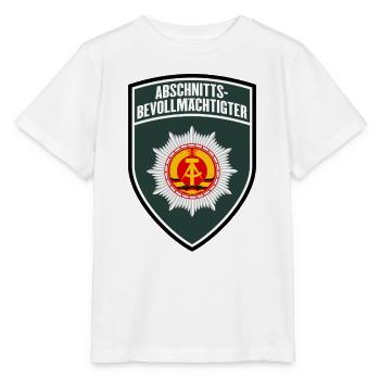 Volkspolizei Abschnittsbevollmächtigter Abzeichen - Stanley/Stella Kinder T-Shirt MINI CREATOR  - Weiß - Vorne - Maike (125cm)