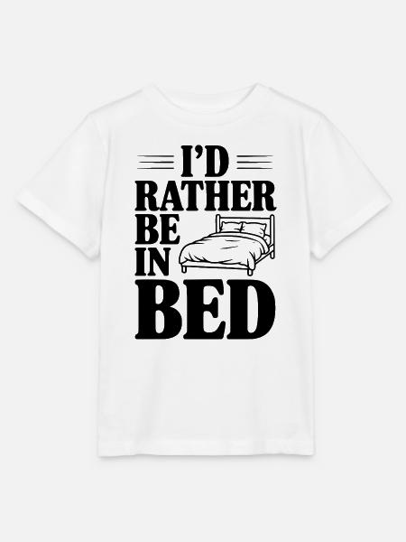 Ich wäre lieber im Bett - Stanley/Stella Kinder T-Shirt MINI CREATOR  - Weiß