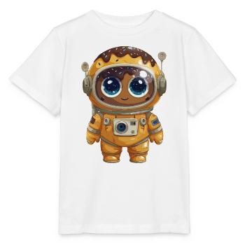Donut-Astronaut Abenteuerkunst - Stanley/Stella Kinder T-Shirt MINI CREATOR  - Weiß - Vorne - Maike (125cm)